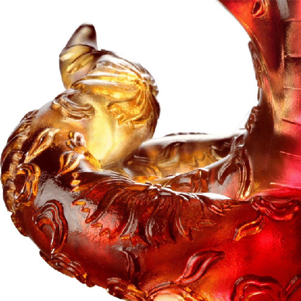 Opulence Invites Sun and Moon (Prosperity) - Crystal Cobra Snake Figurines