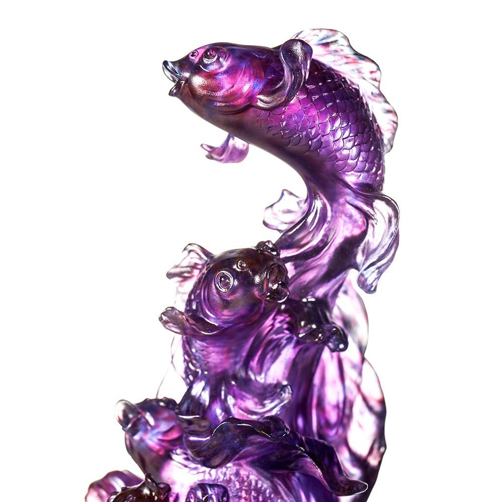 Crystal Desk Decor, Floral, Feng Shui, As The Good World Turns - Floral Turning of Ruyi