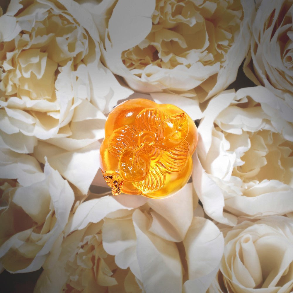 Crystal Paperweight, Feng Shui, Persimmon, Good Things Come in Pairs