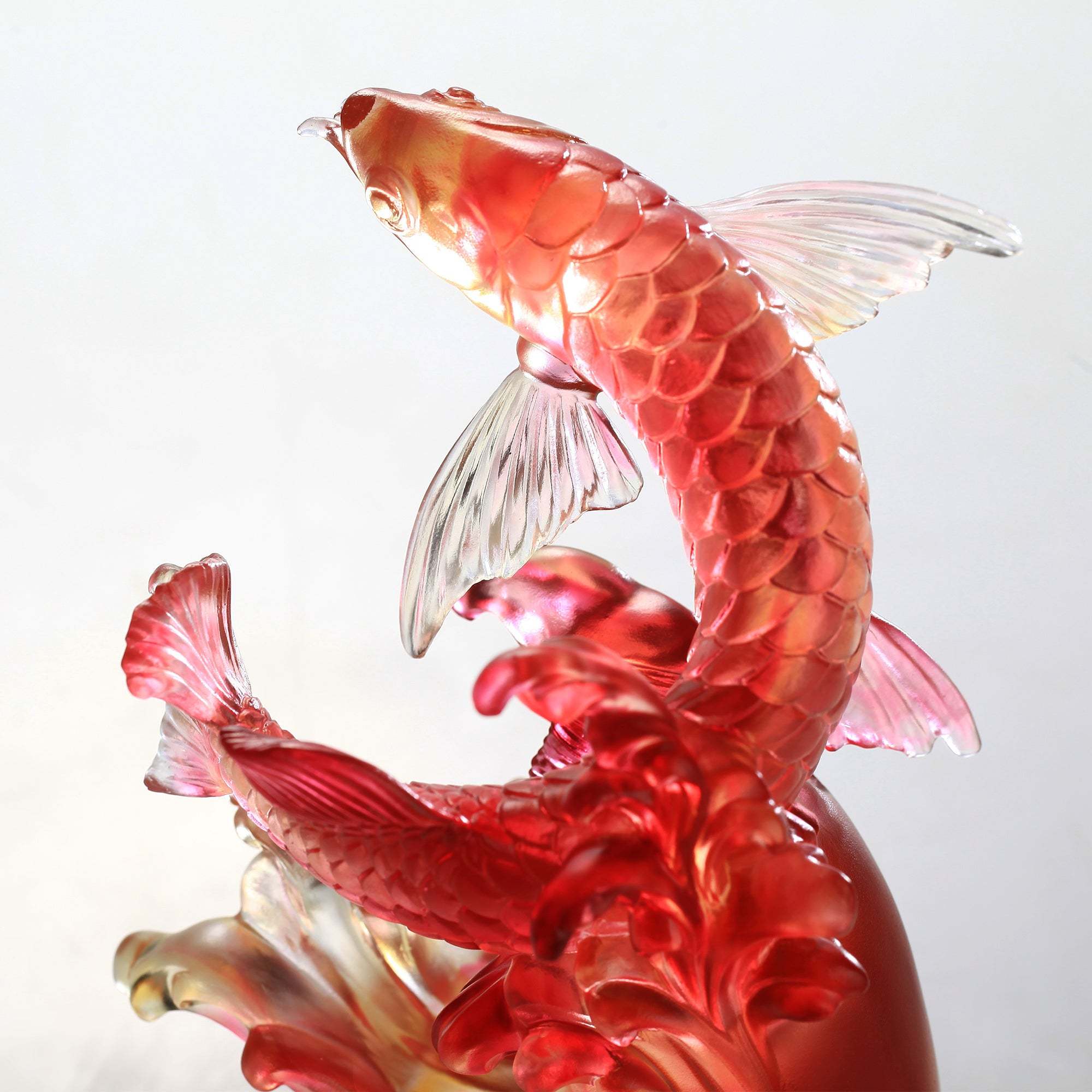 LIULI Crystal Tiger, Chinese Zodiac, Mighty Roar (Amber)