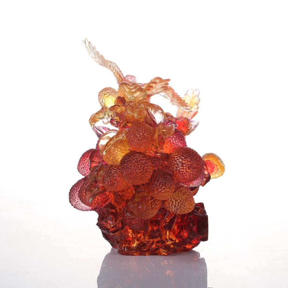 Foo Dog, Chinese Guardian Lion, Crystal Sculpture, Embroidered Lion Dance