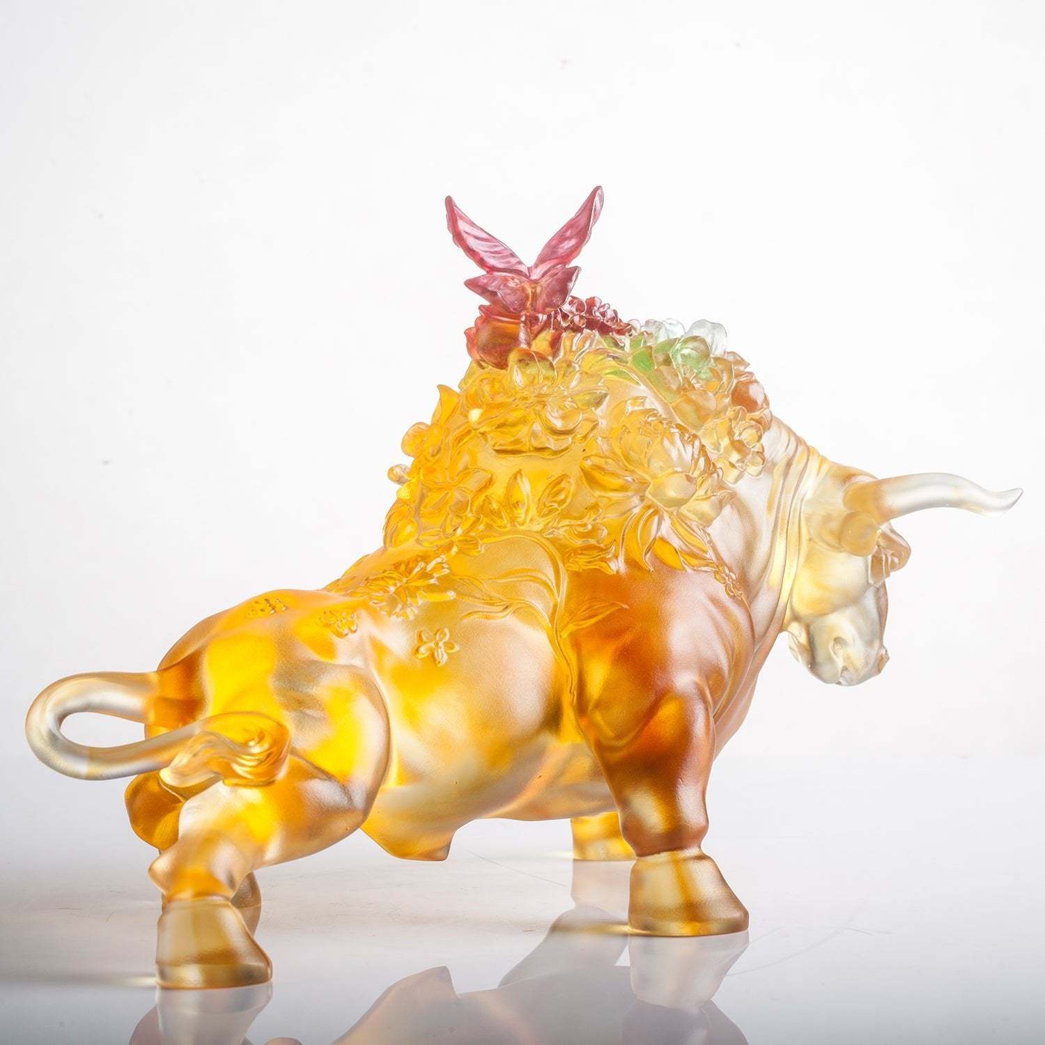 LIULI Crystal Year of the Ox Sculpture Easterly Winds