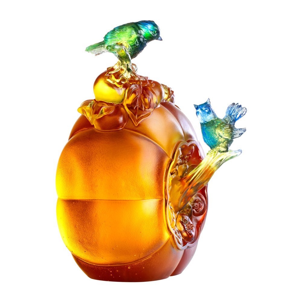 Crystal Floral Vase, Crane, Flight of Legacy