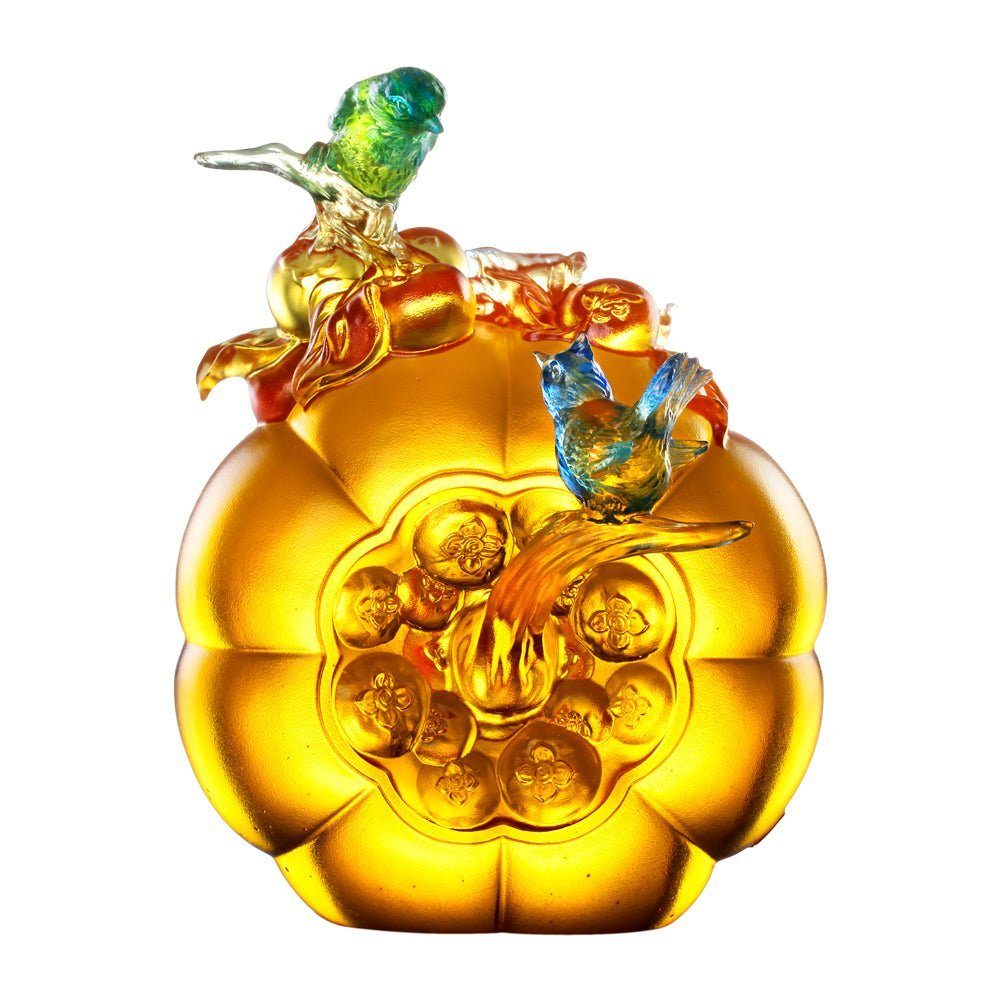 Crystal Floral Vase, Crane, Flight of Legacy