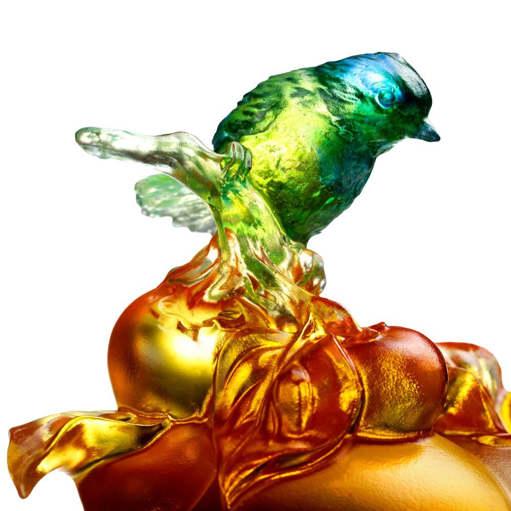 Crystal Floral Vase, Crane, Flight of Legacy