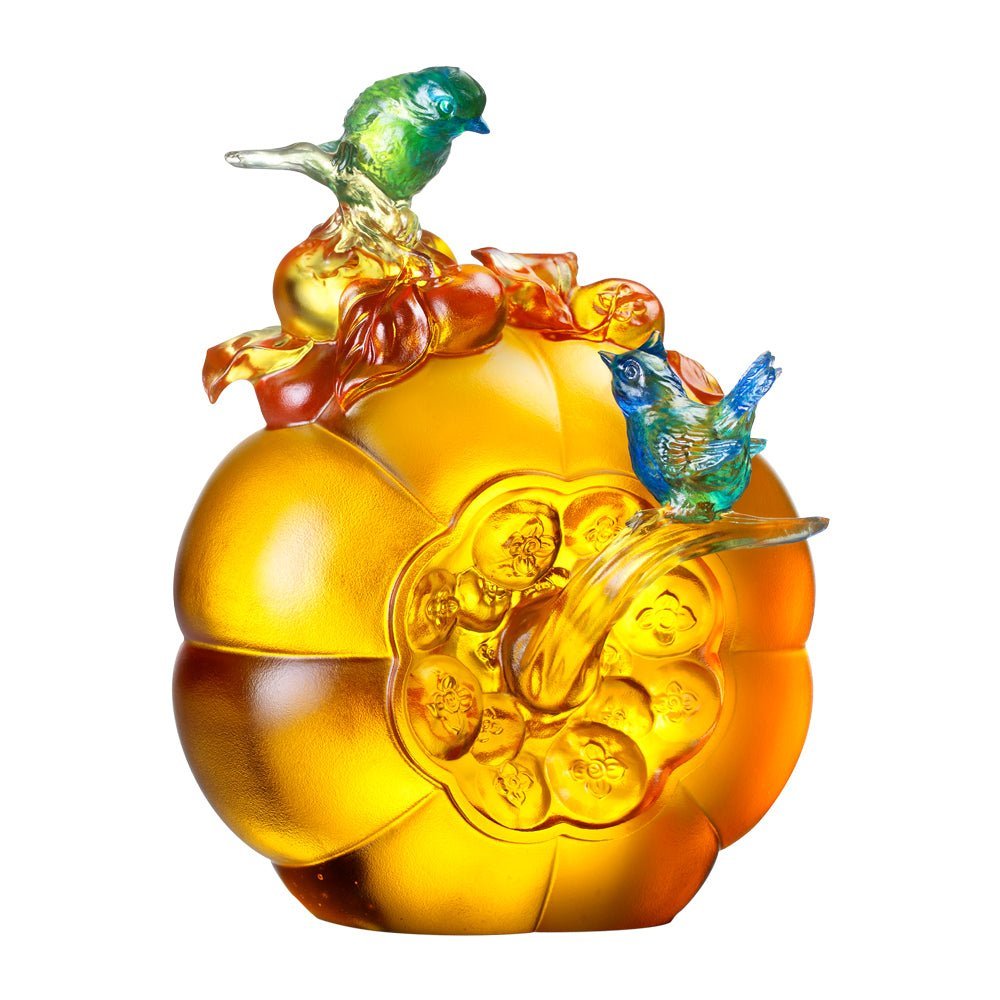 Crystal Floral Vase, Crane, Flight of Legacy