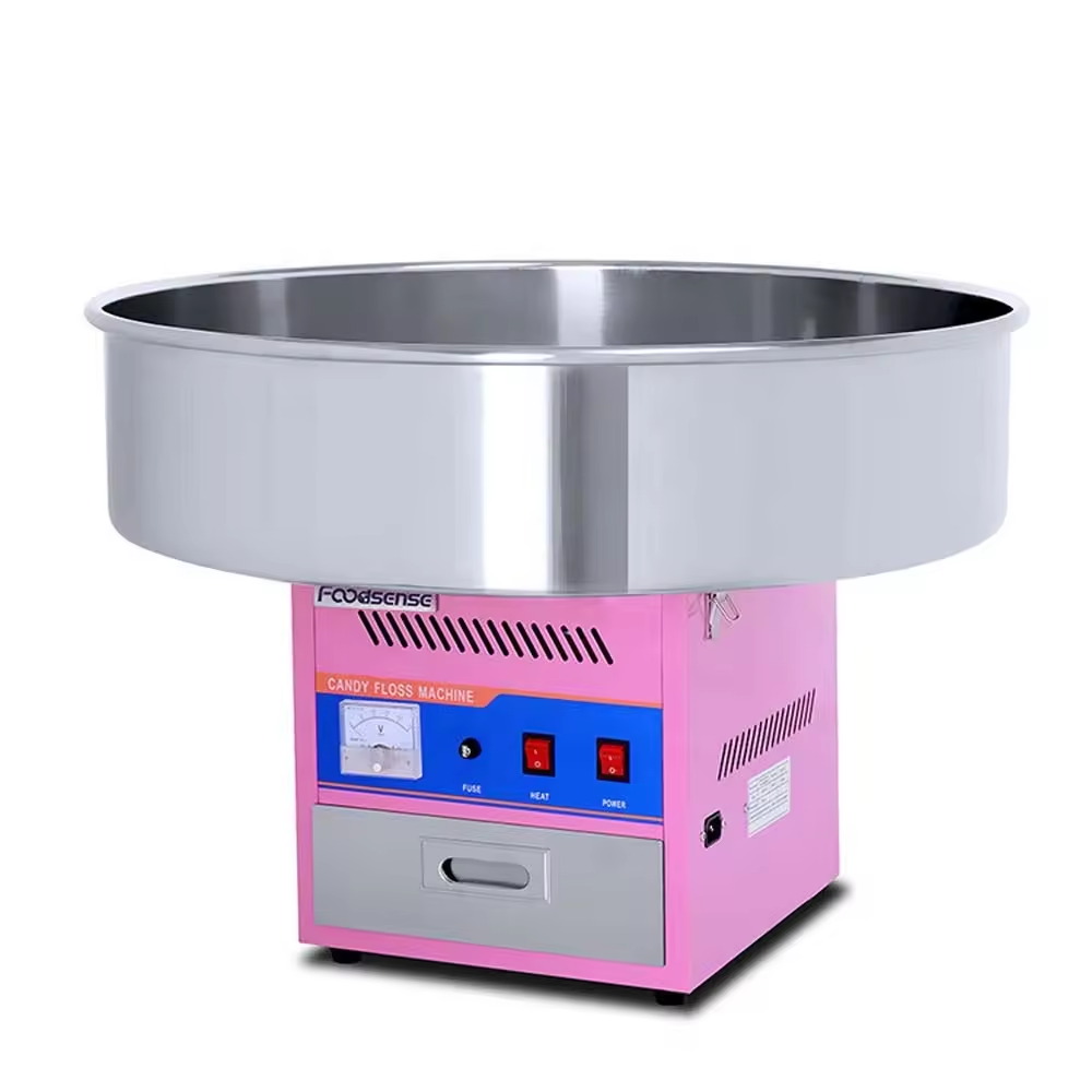 0.9KW Pink Commercial Cotton Candy Machine – Stainless Steel