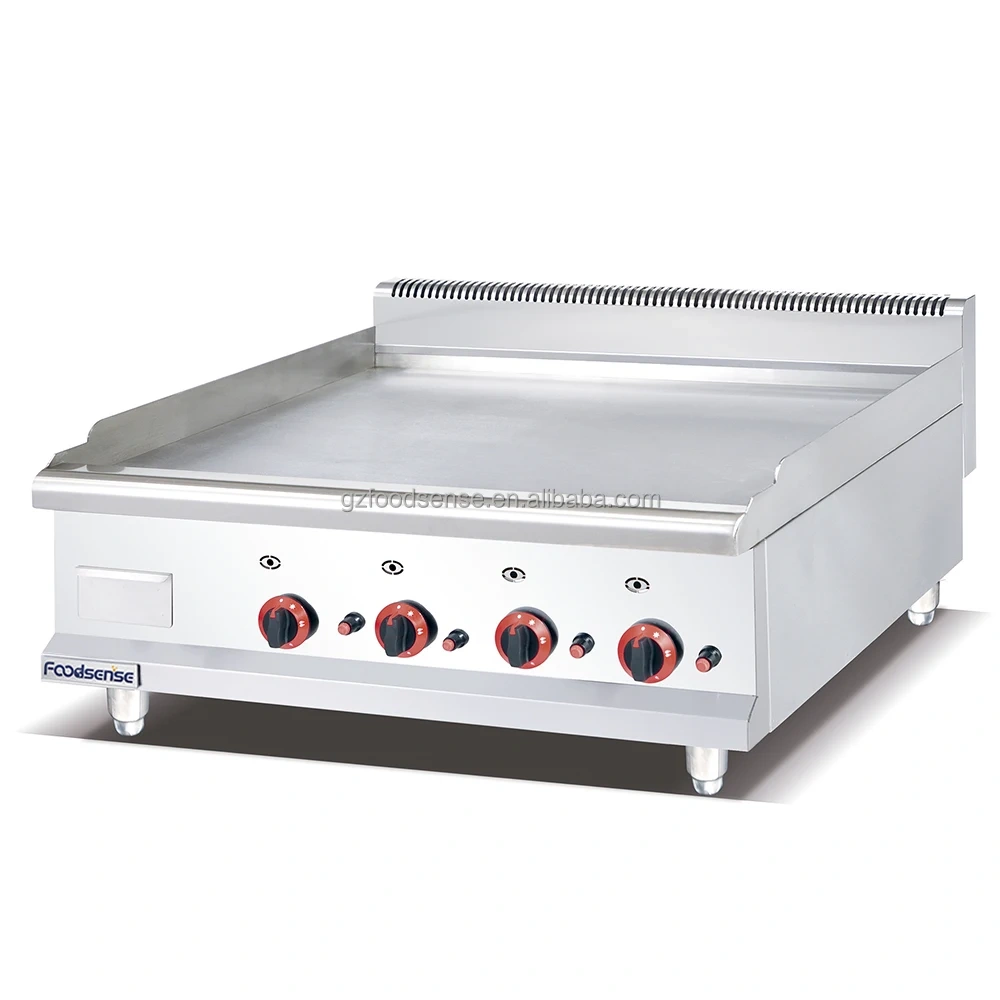 Commercial Stainless Steel Gas Griddle with Gas Fryers – 12KW Power