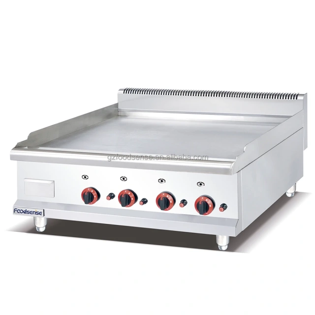 Commercial Stainless Steel Gas Griddle with Gas Fryers – 12KW Power