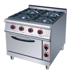 High-Power 6-Burner Commercial Gas Range with Oven - 88992 BTU