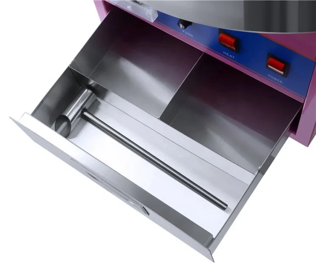 0.9KW Pink Commercial Cotton Candy Machine – Stainless Steel