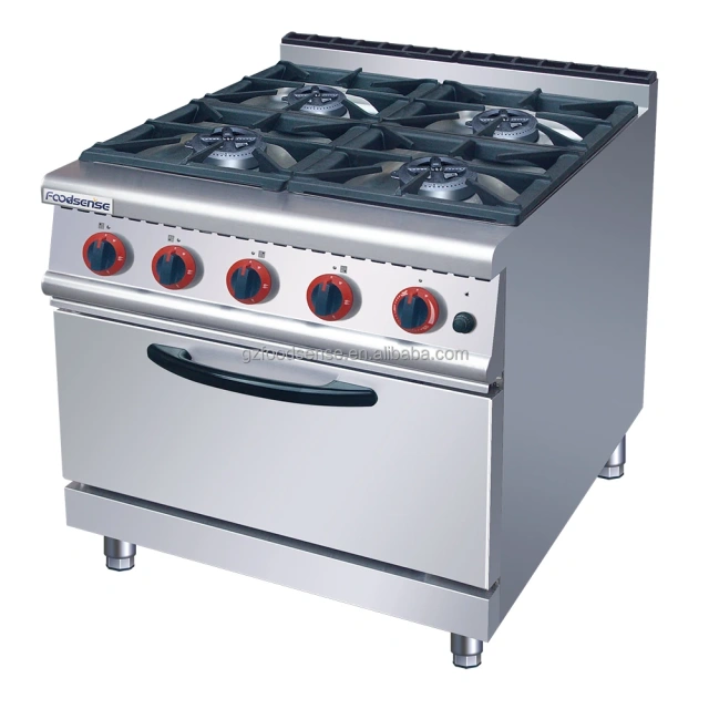 High-Power 6-Burner Commercial Gas Range with Oven - 88992 BTU