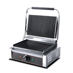 High-Power 2.2KW Electric Contact Grill - Commercial and Home Electric Panini Press