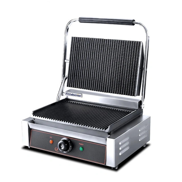 High-Power 2.2KW Electric Contact Grill - Commercial and Home Electric Panini Press