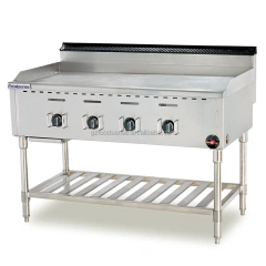 Commercial Stainless Steel Gas Griddle with Gas Fryers – 12KW Power