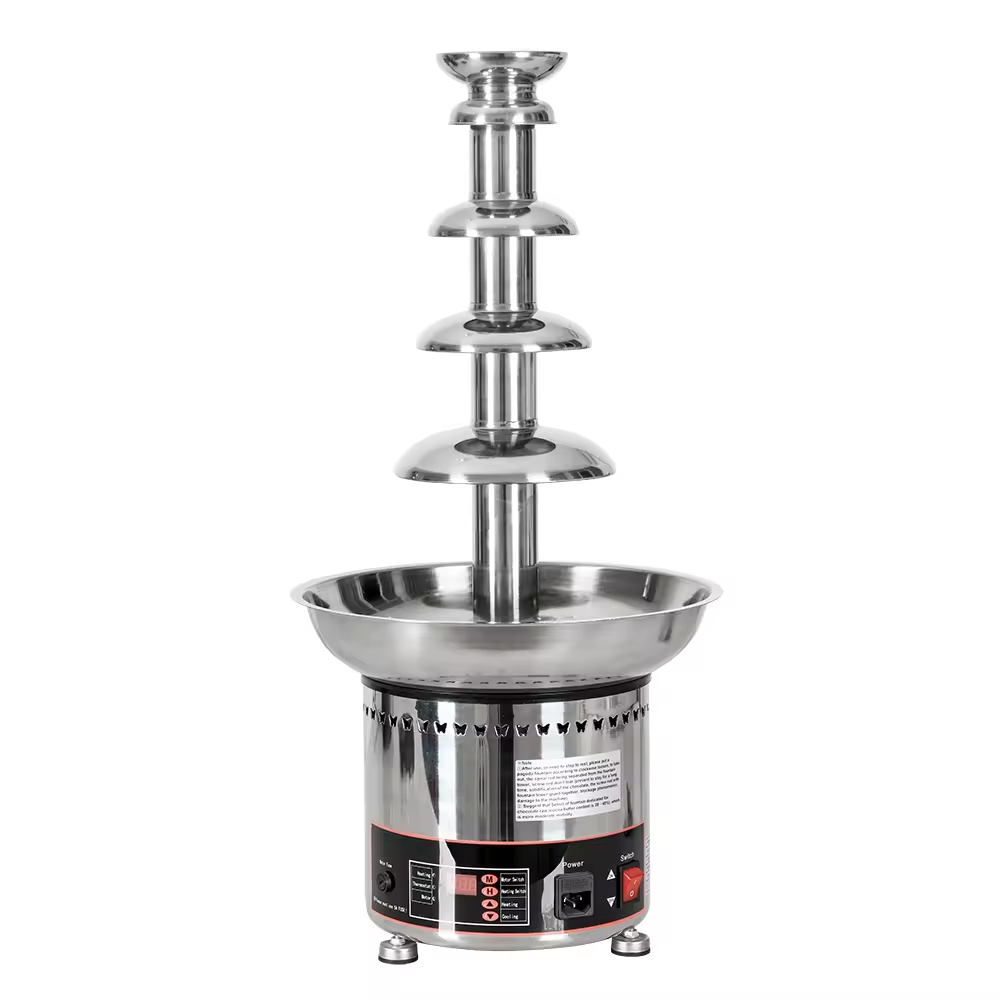 0.21KW 4-Tier Stainless Steel Chocolate Fountain