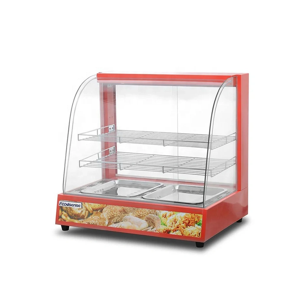 Commercial Food Display Warmer Cabinet - 3-Layer Showcase