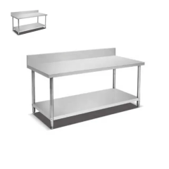 High-Quality Stainless Steel 2-Layer Workbench with Under Shelf