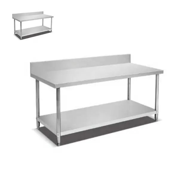 High-Quality Stainless Steel 2-Layer Workbench with Under Shelf