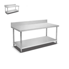 High-Quality Stainless Steel 2-Layer Workbench with Under Shelf