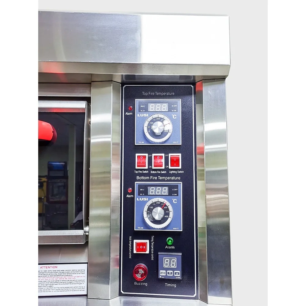 3-Deck 6-Tray Commercial Gas Bakery Oven