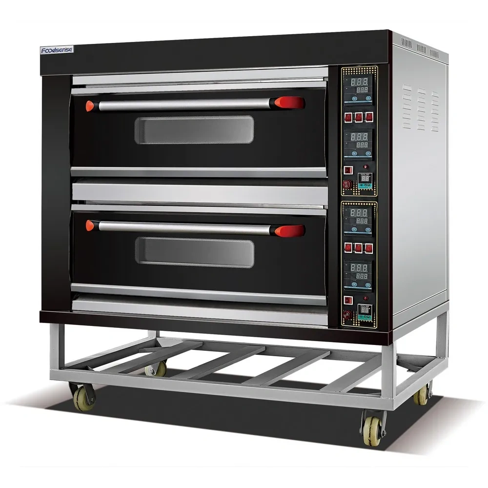 Stainless Steel 2-Deck 4-Tray Electric Baking Oven