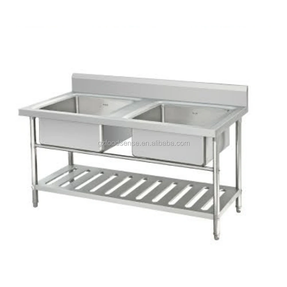 High-Quality Stainless Steel 2-Layer Workbench with Under Shelf