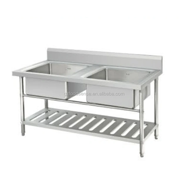 High-Quality Stainless Steel 2-Layer Workbench with Under Shelf