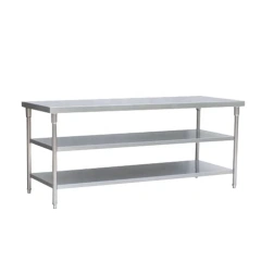 High-Quality Stainless Steel 2-Layer Workbench with Under Shelf
