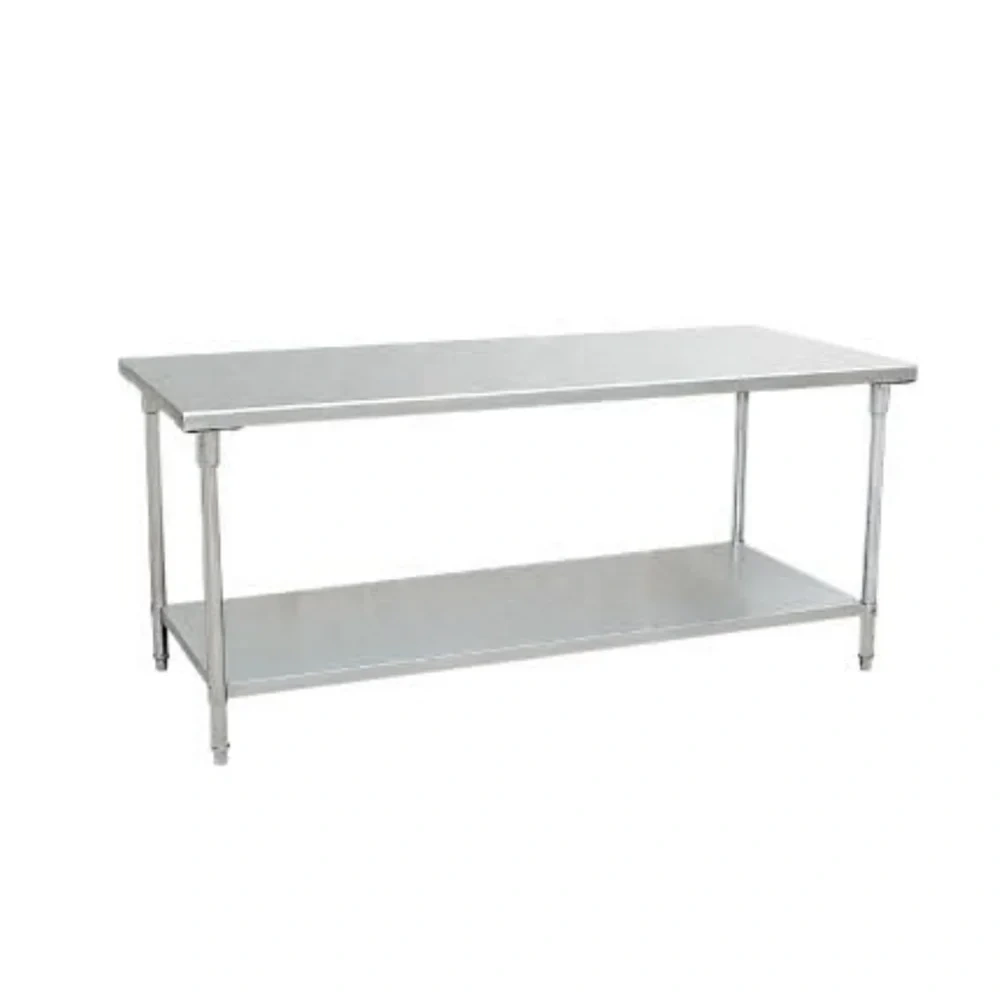 High-Quality Stainless Steel 2-Layer Workbench with Under Shelf