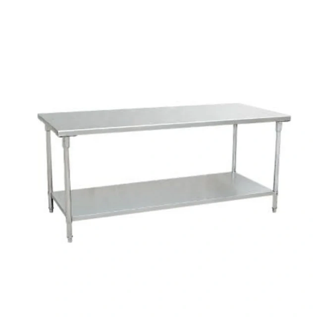 High-Quality Stainless Steel 2-Layer Workbench with Under Shelf