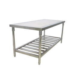 High-Quality Stainless Steel 2-Layer Workbench with Under Shelf