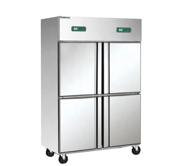 Commercial Refrigeration Equipment 4-Door Freezer and Refrigerator