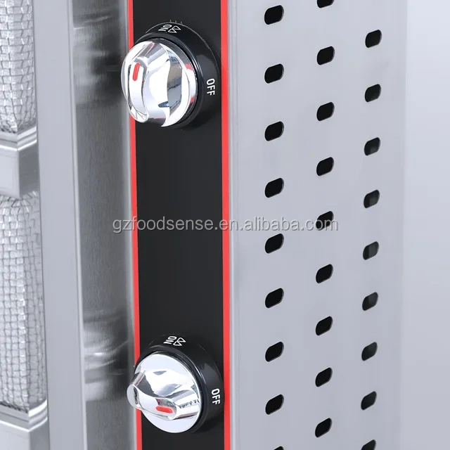 4-Burner Gas Shawarma Grill Rotary Gas Burner Kebab Gas  BBQ Oven