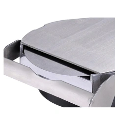 Commercial Shawarma Slicer | Black Handle, Stainless Steel