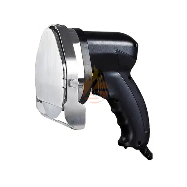 Commercial Shawarma Slicer | Black Handle, Stainless Steel