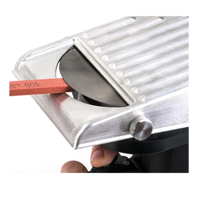 Commercial Shawarma Slicer | Black Handle, Stainless Steel