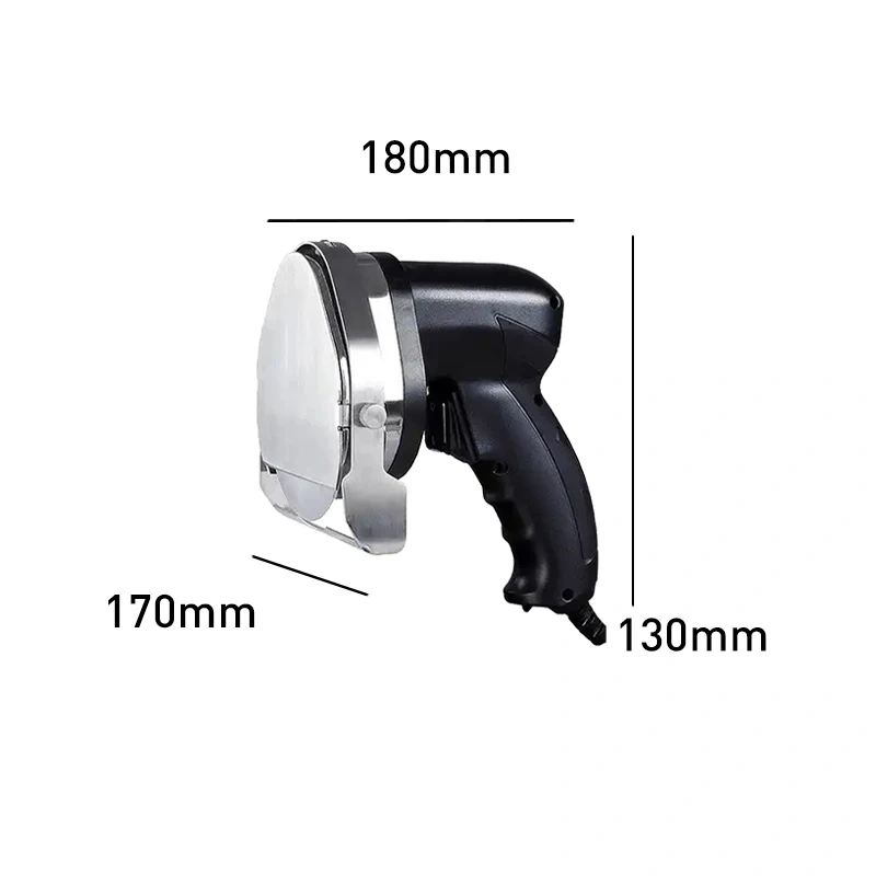 Commercial Shawarma Slicer | Black Handle, Stainless Steel