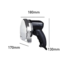 Commercial Shawarma Slicer | Black Handle, Stainless Steel