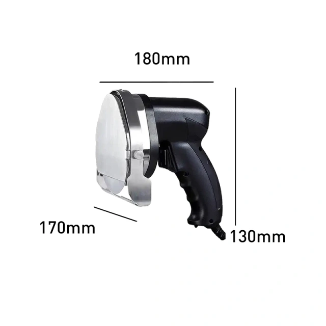 Commercial Shawarma Slicer | Black Handle, Stainless Steel