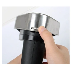 Commercial Shawarma Slicer | Black Handle, Stainless Steel