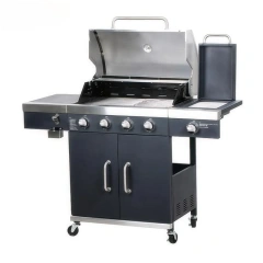 Stainless steel commercial smokeless gas vertical barbecue grill