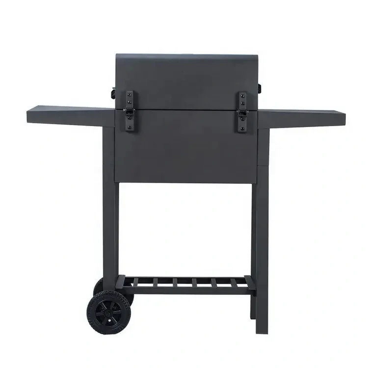 Smokeless Charcoal Barbecue Grill With Storage Shelf