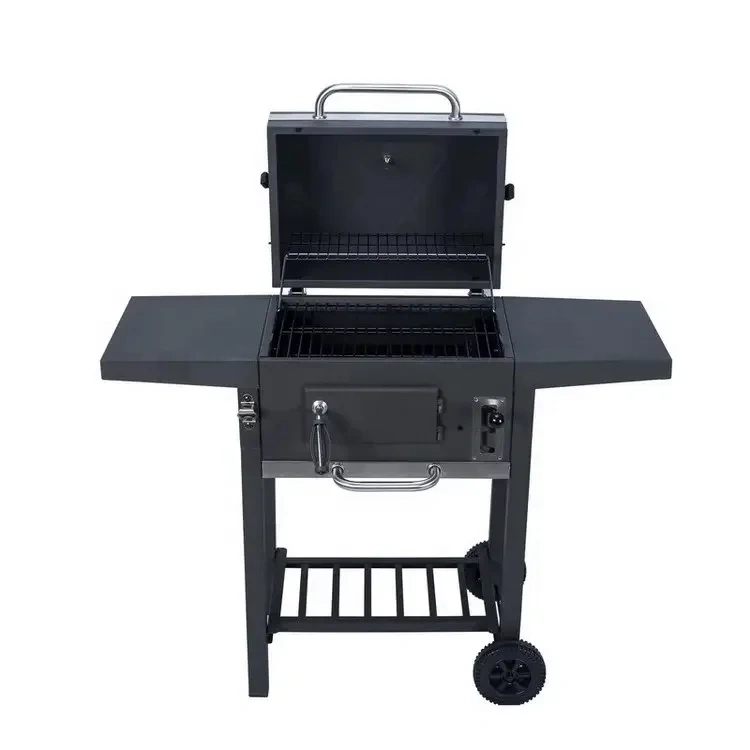 Smokeless Charcoal Barbecue Grill With Storage Shelf