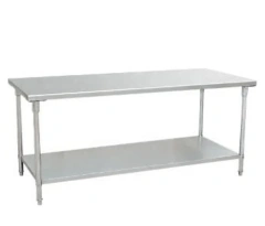 Commercial stainless steel kitchen double wash sink table