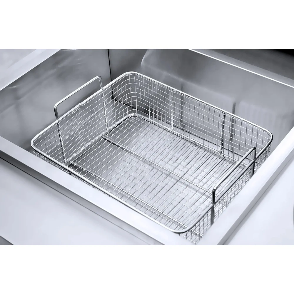Stainless steel commercial bread table is used for flour coating