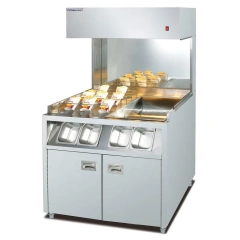 KFC free standing chips dump station / french fries display warmer