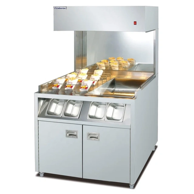 KFC free standing chips dump station / french fries display warmer
