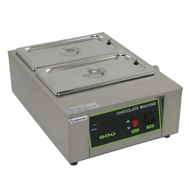 2 bars stainless steel chocolate melting machine