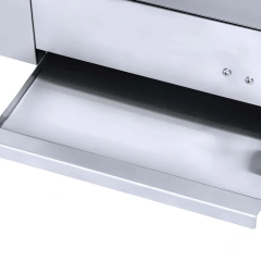 White curved 3-layer aluminum shelf food insulation display cabinet